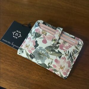 Nanette Lepore Pink and Cream Floral Wallet